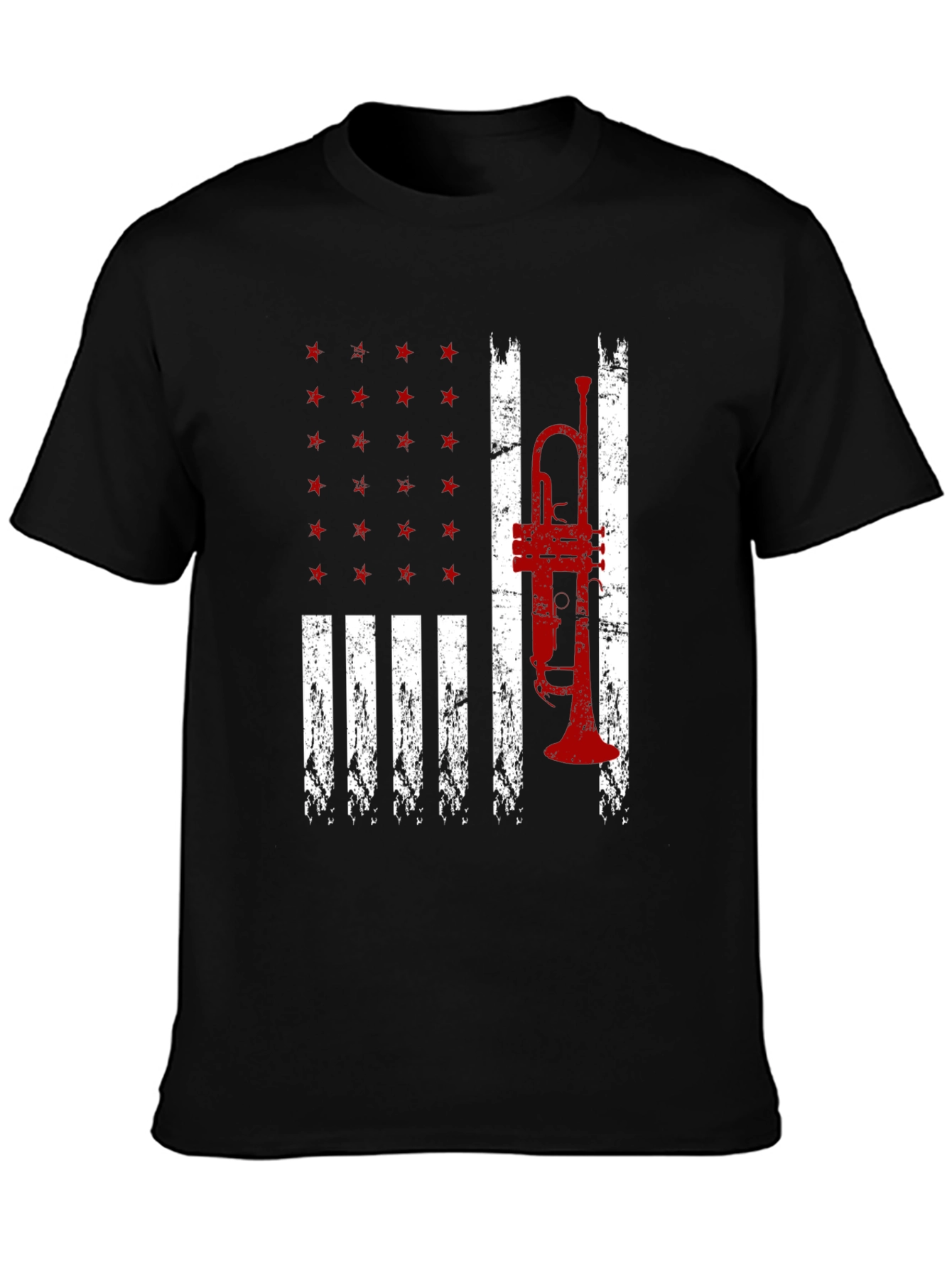 American Trumpet Flag Graphic T-Shirt
