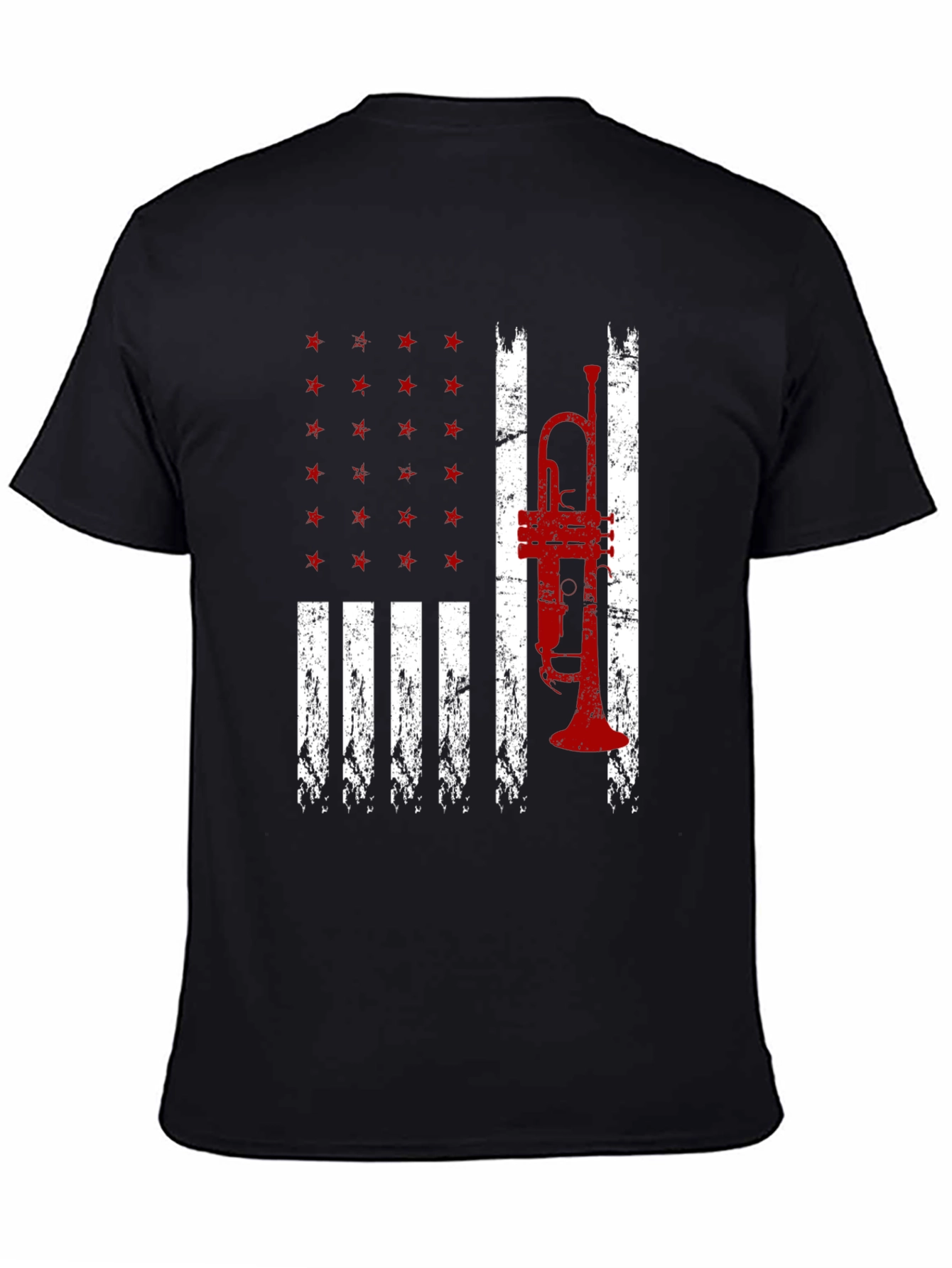 American Trumpet Flag Graphic T-Shirt