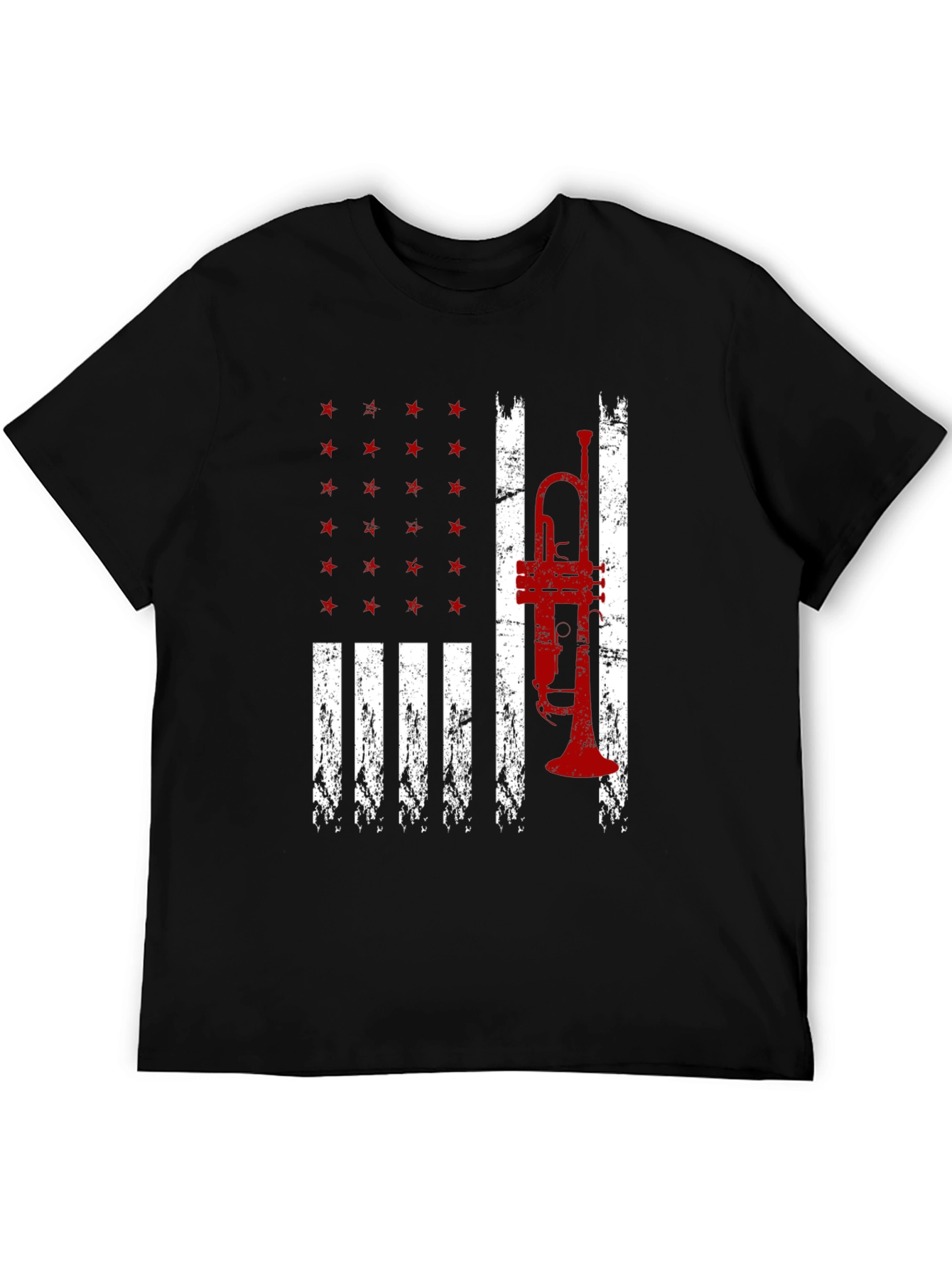 American Trumpet Flag Graphic T-Shirt