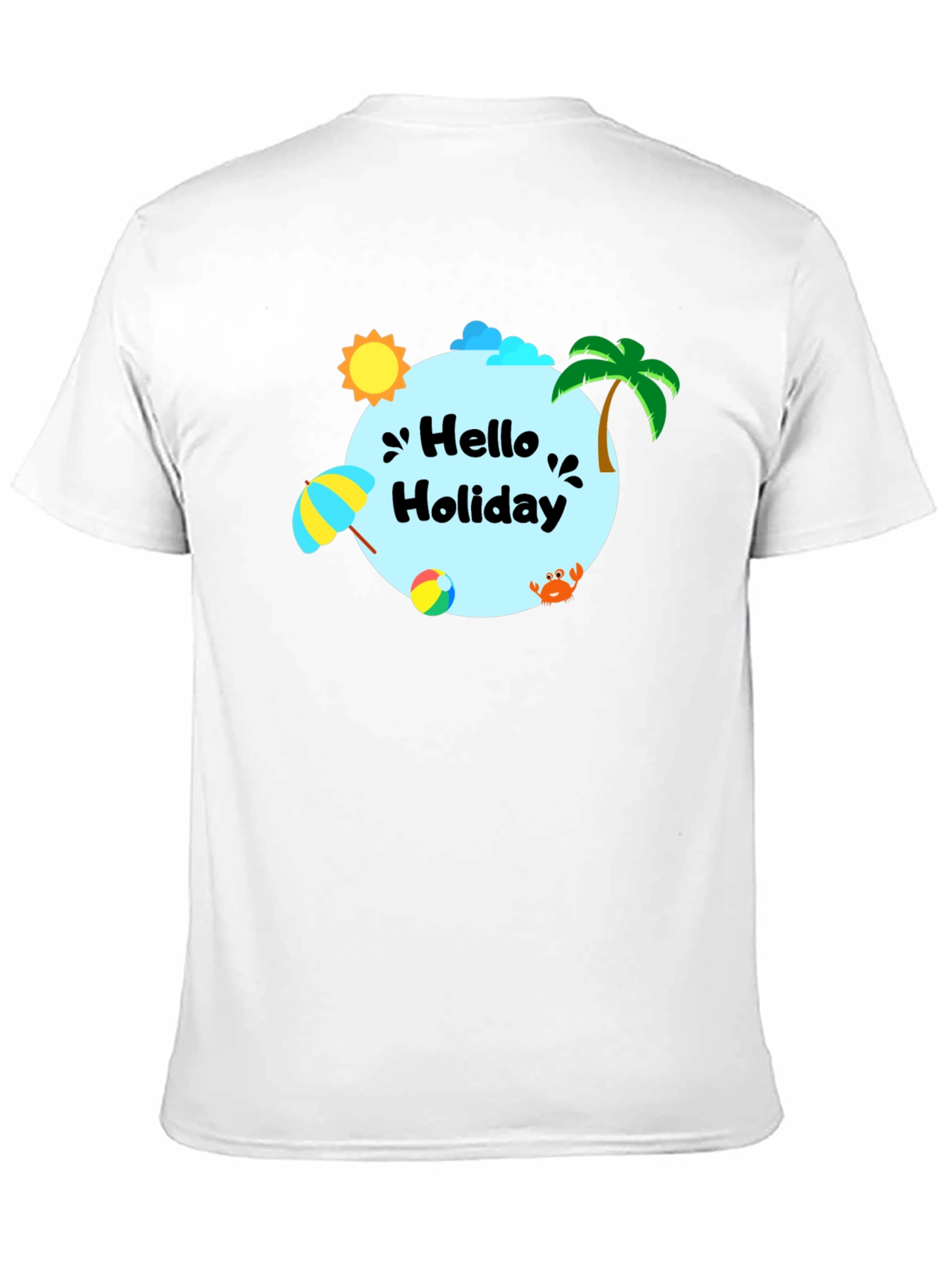 Hello Holiday Graphic Tee - Beach Vibes T-Shirt