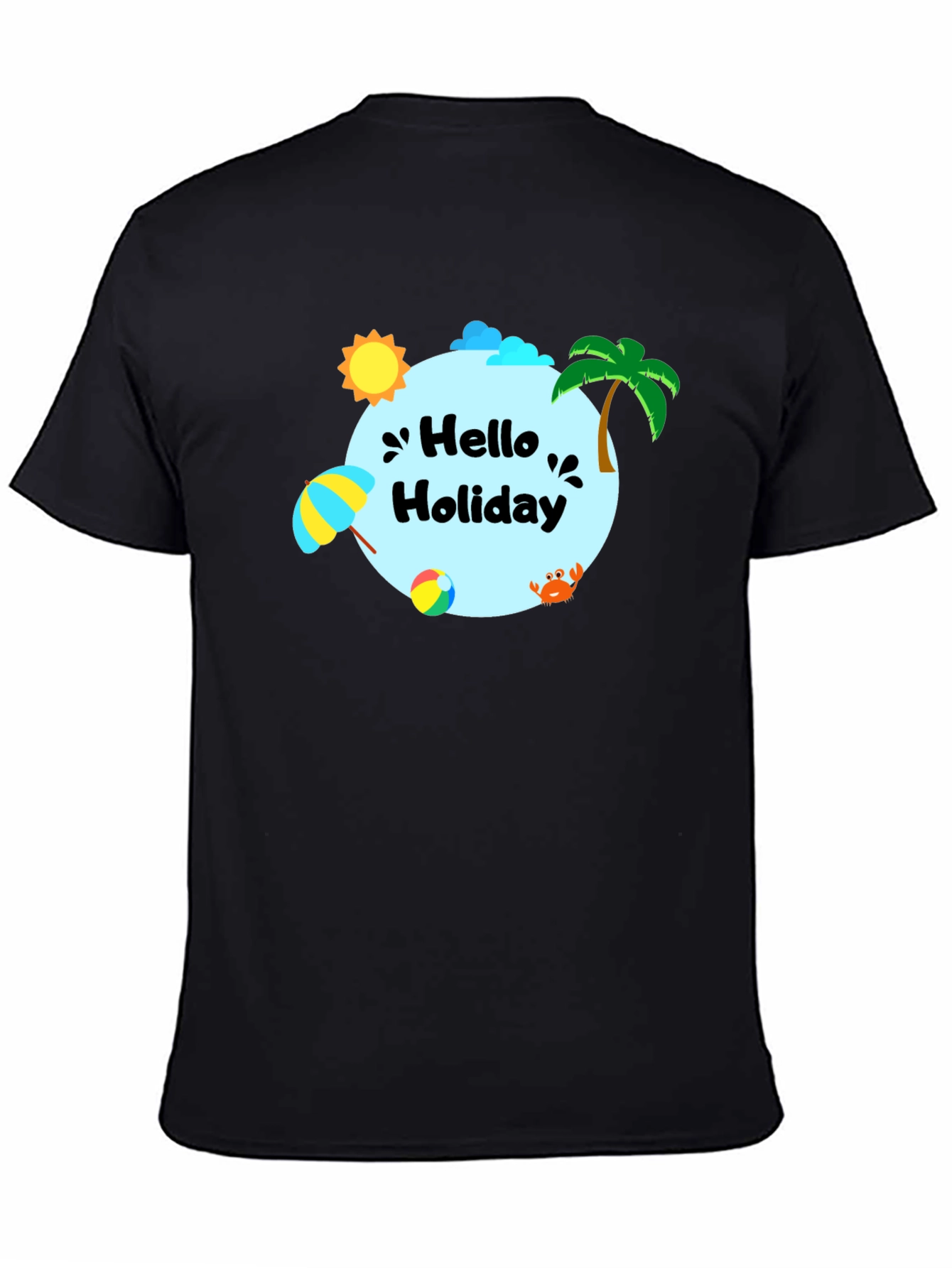 Hello Holiday Graphic Tee - Beach Vibes T-Shirt