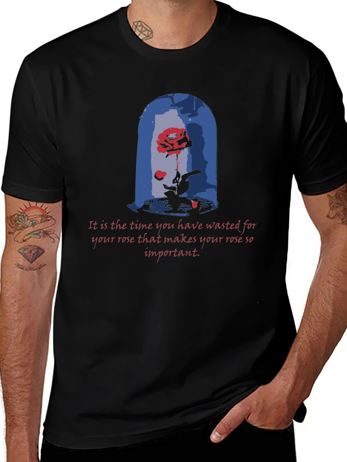 Beauty and the Beast Rose T-Shirt - Timeless Love