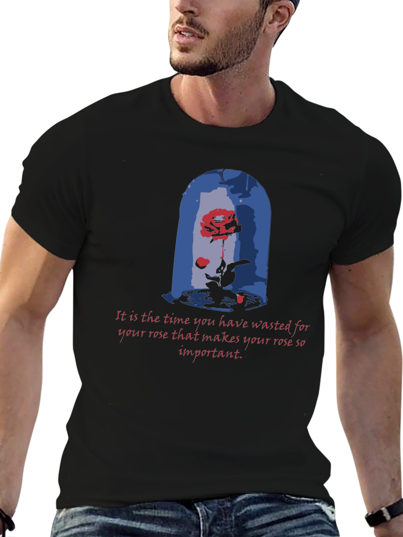 Beauty and the Beast Rose T-Shirt - Timeless Love