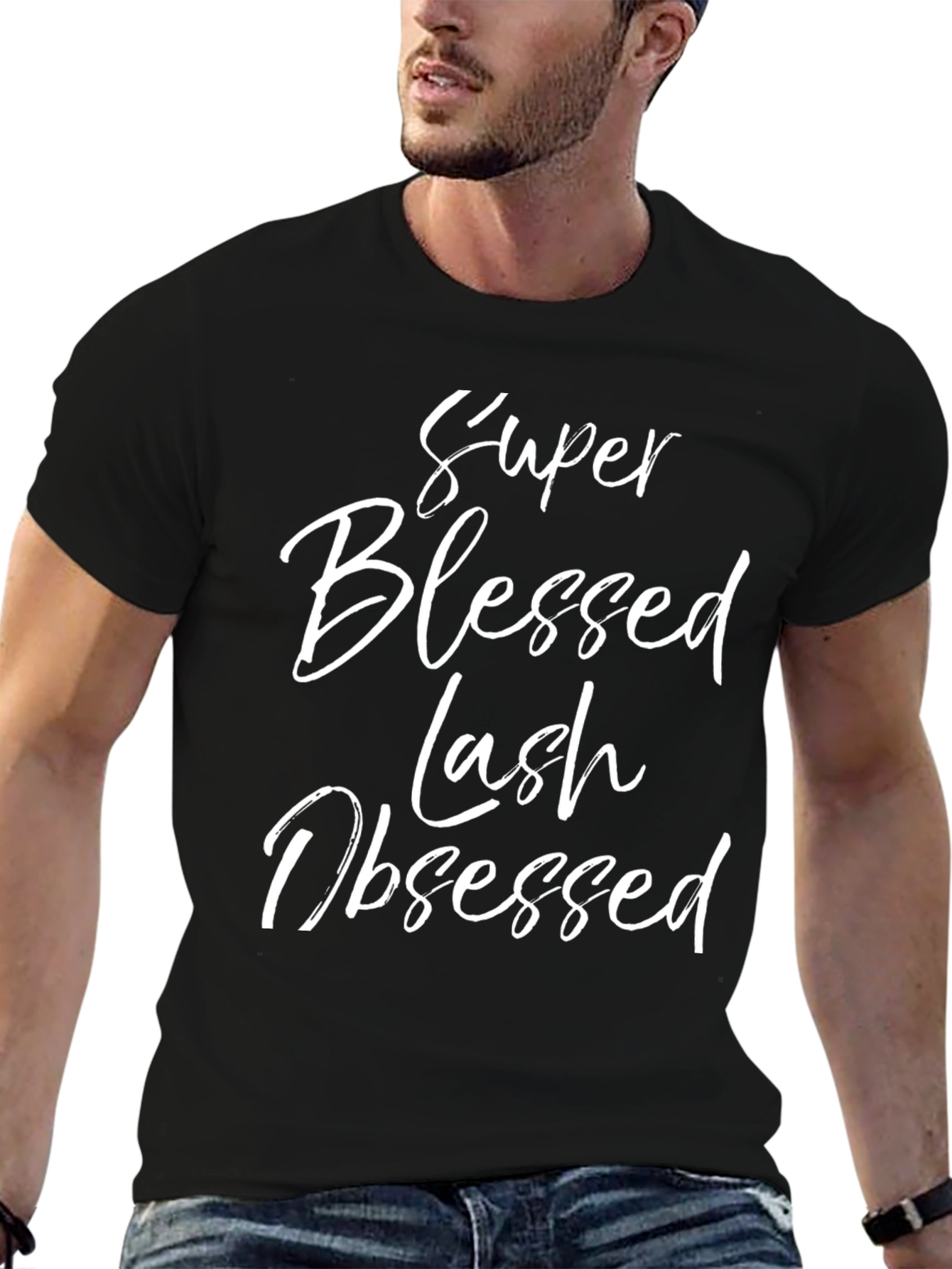 Super Blessed Lash Obsessed Black T-Shirt