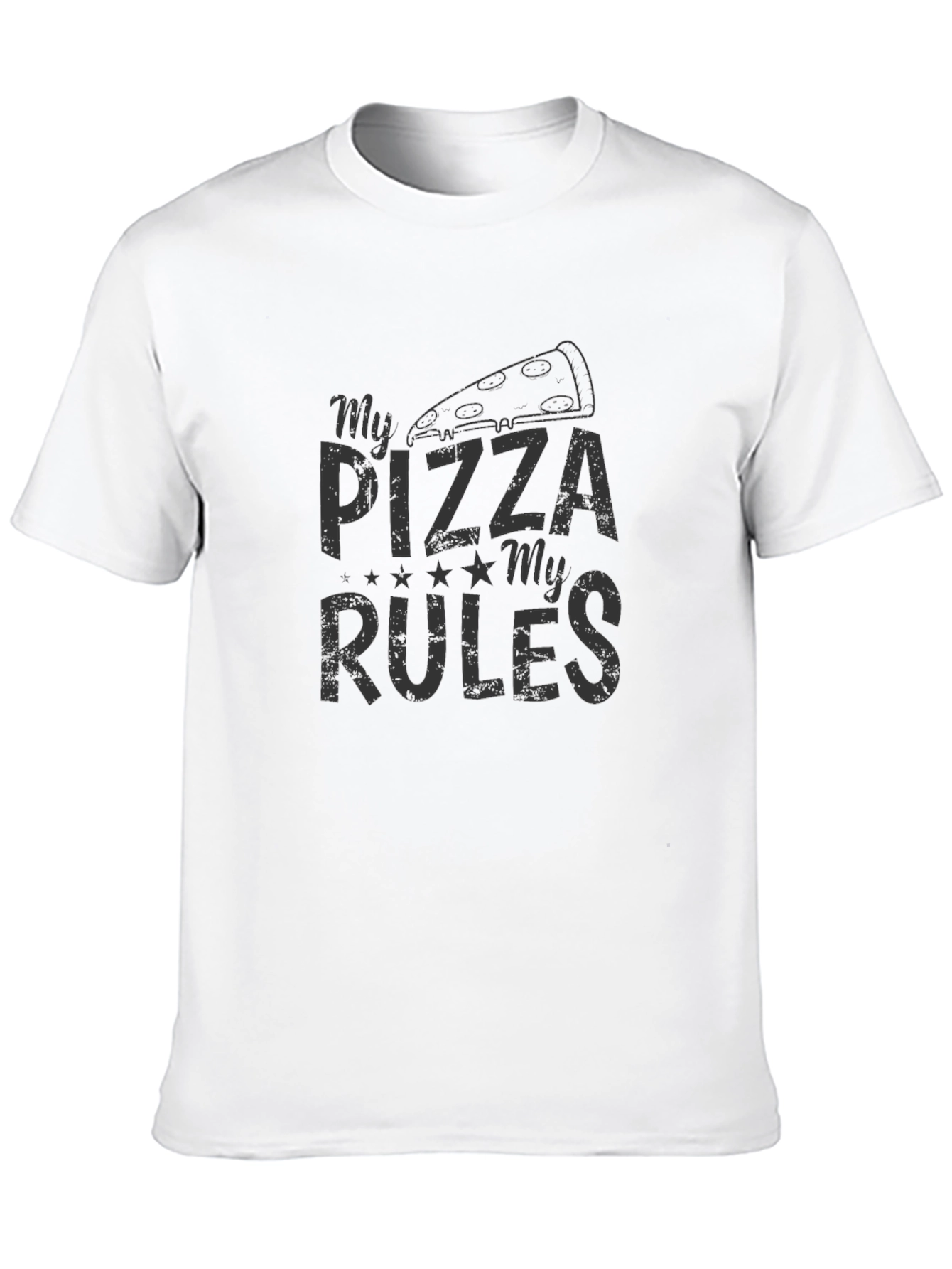 My Pizza My Rules Black T-Shirt