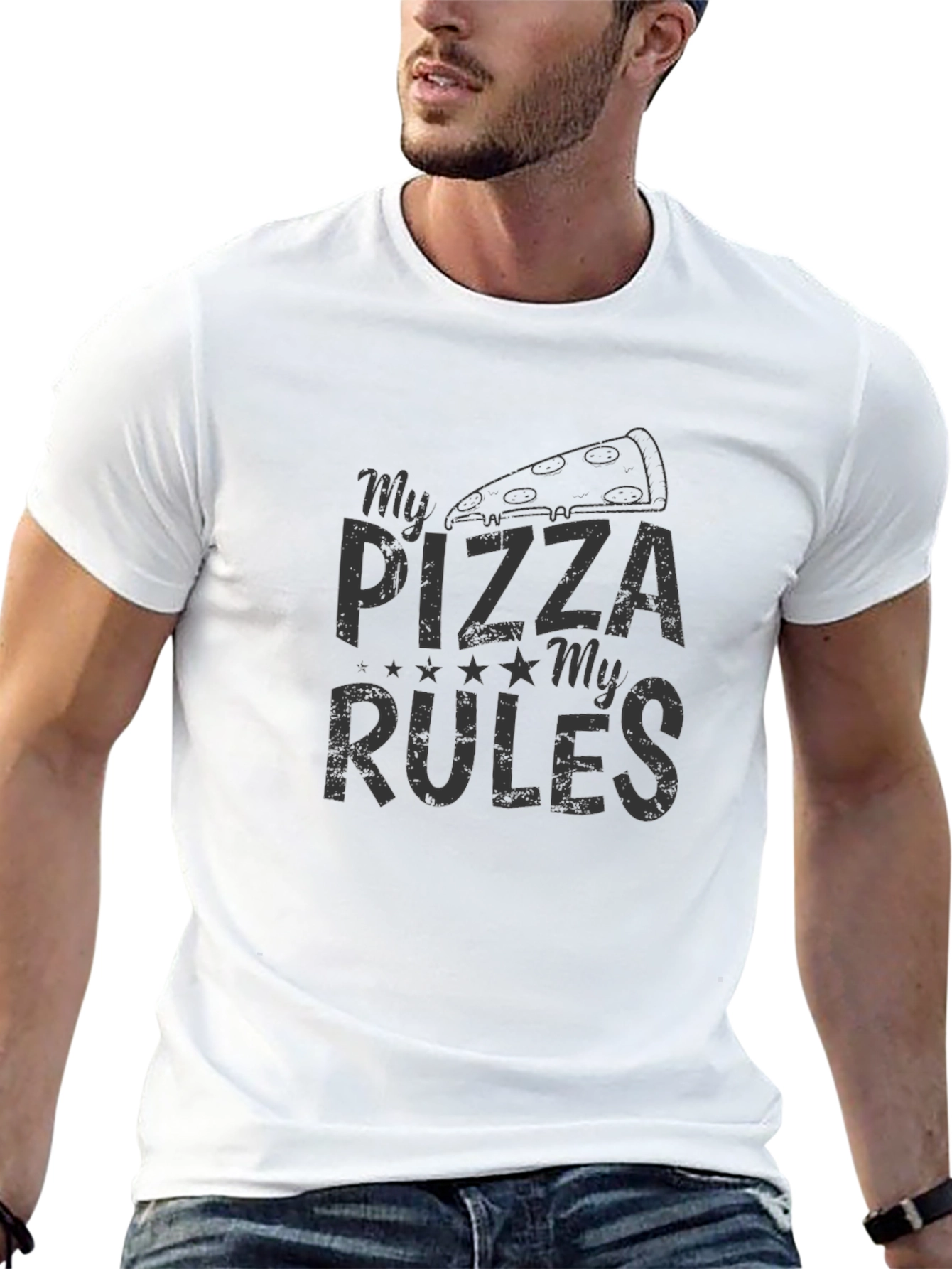 My Pizza My Rules Black T-Shirt