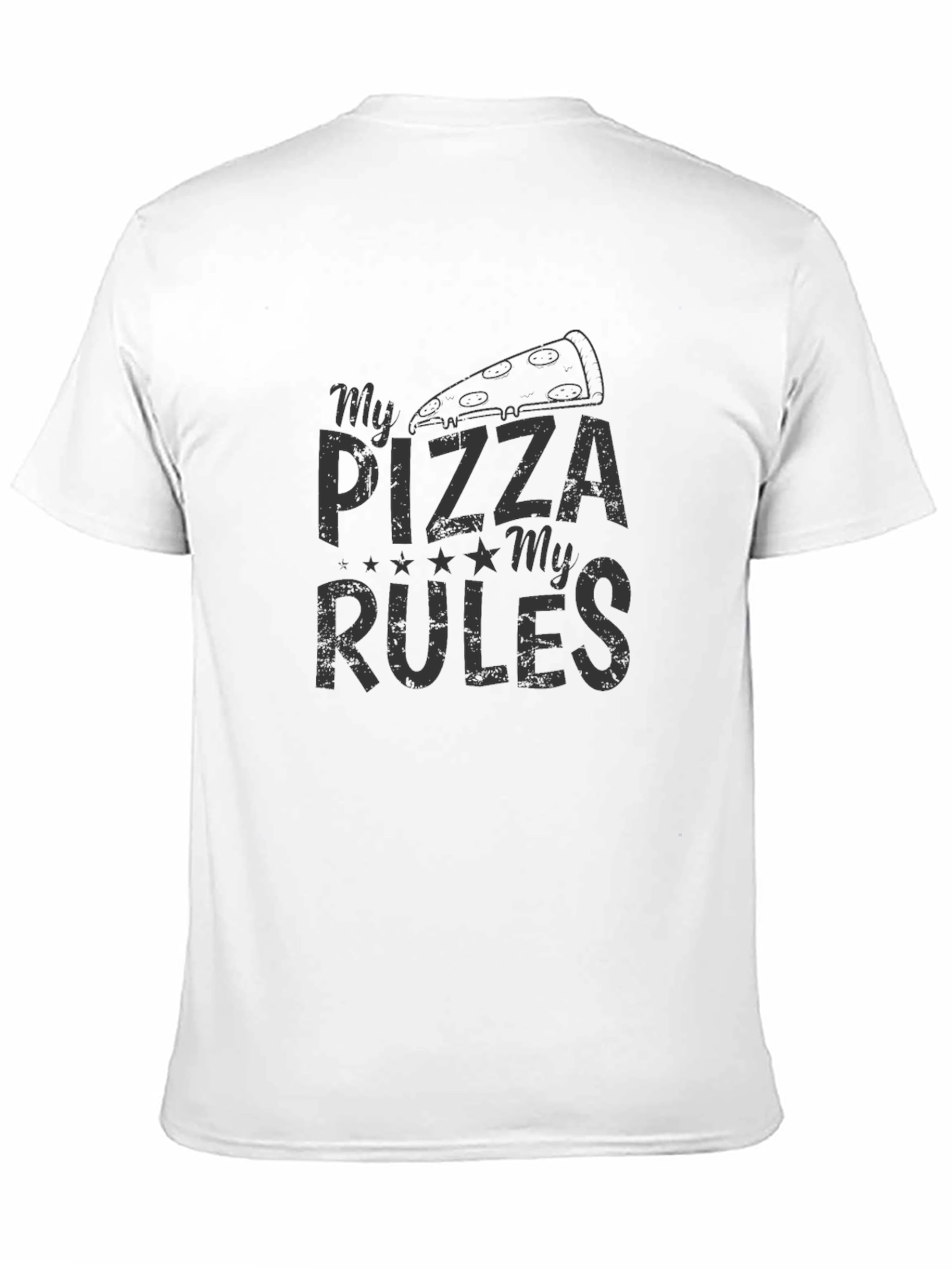 My Pizza My Rules Black T-Shirt