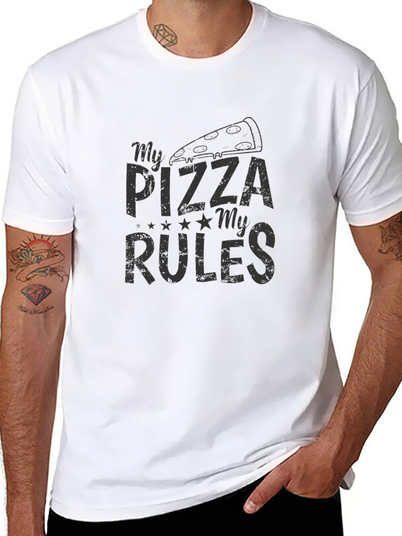 My Pizza My Rules Black T-Shirt