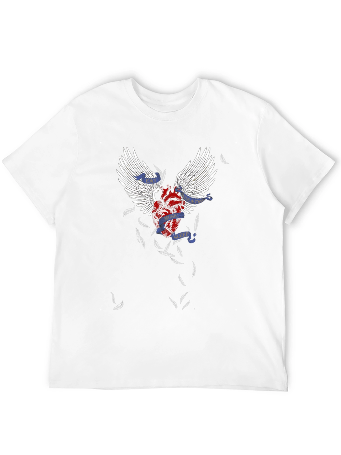 Winged Heart Graphic T-Shirt - Black