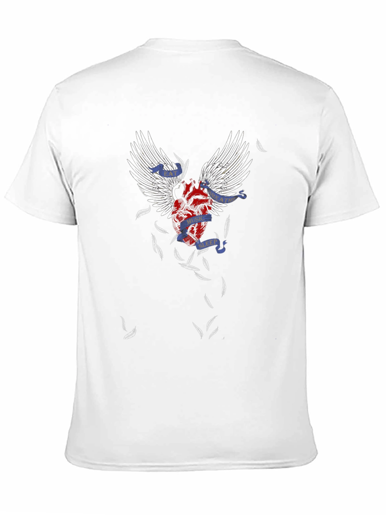 Winged Heart Graphic T-Shirt - Black