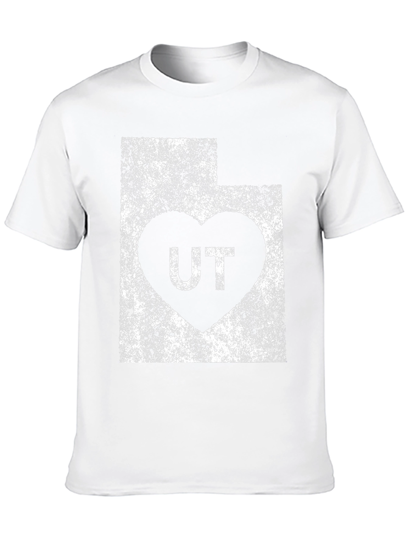 Utah State Heart T-Shirt - Distressed Design