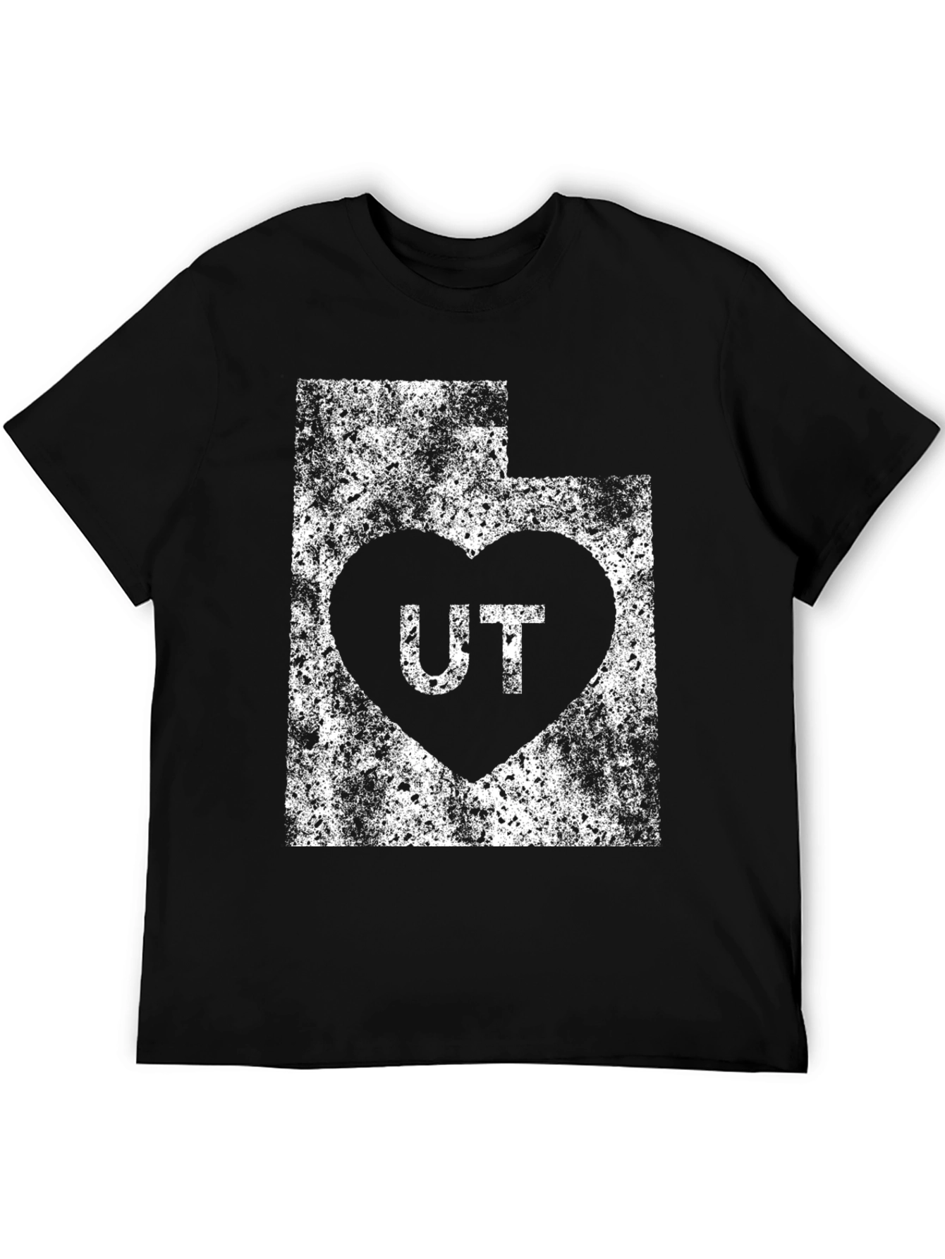 Utah State Heart T-Shirt - Distressed Design