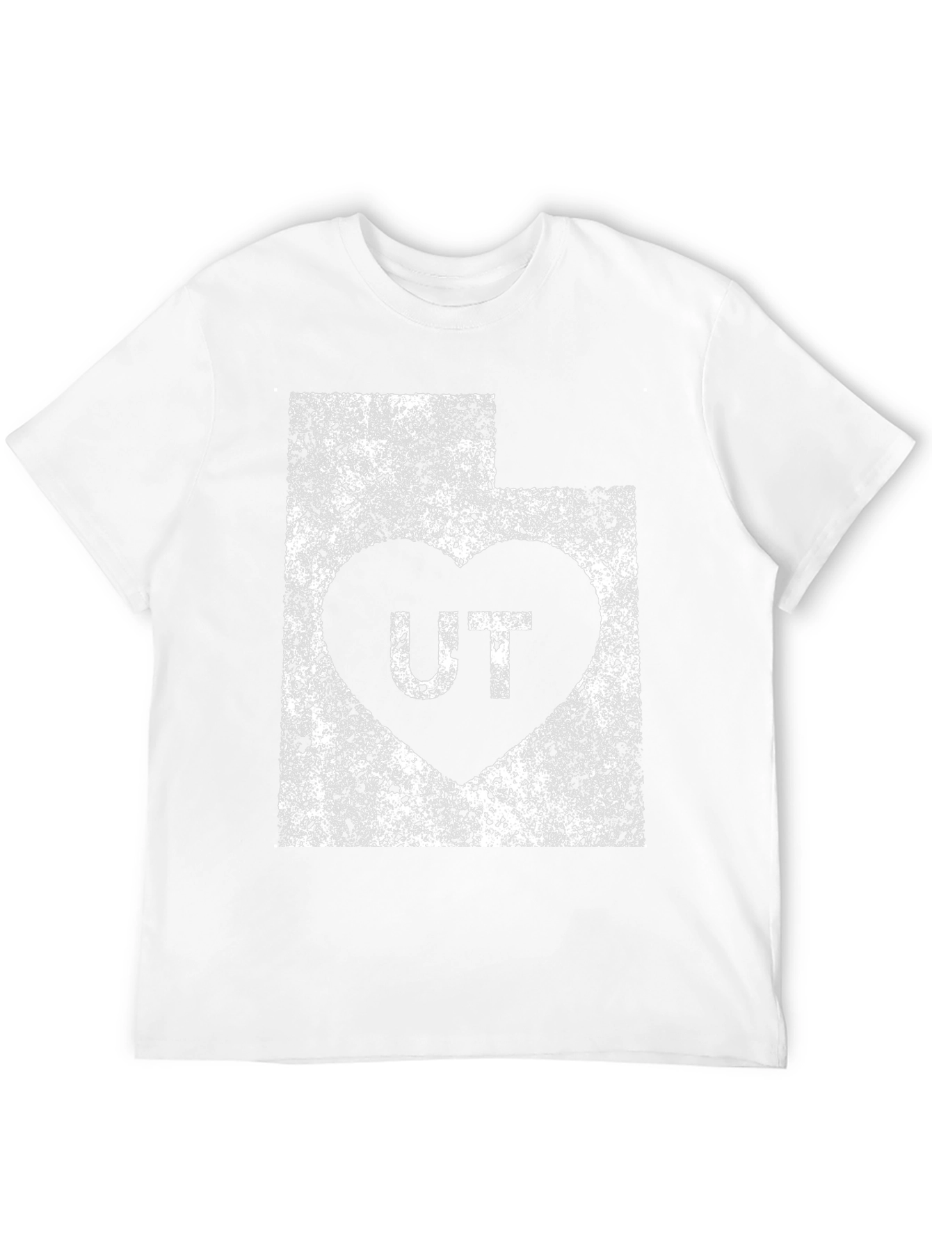 Utah State Heart T-Shirt - Distressed Design