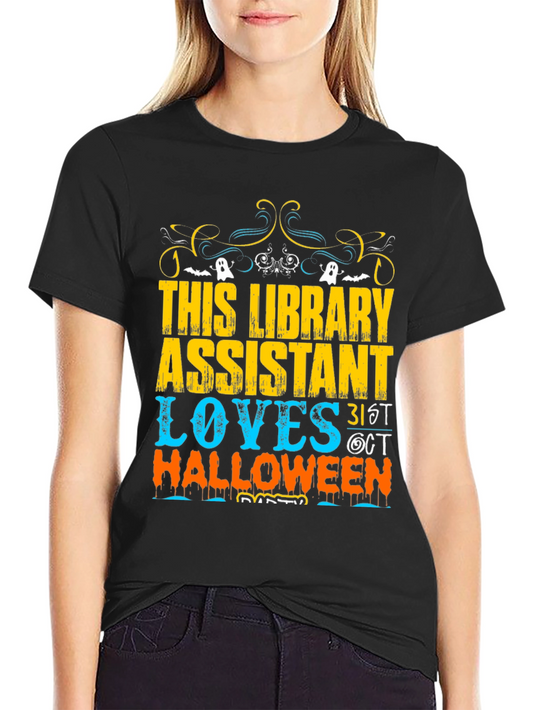Library Assistant Halloween T-Shirt