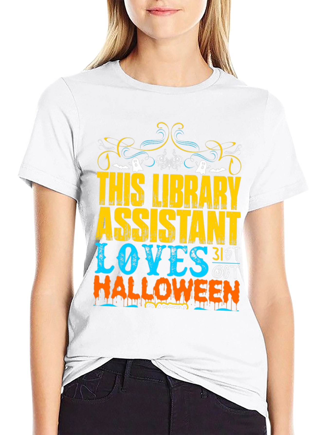 Library Assistant Halloween T-Shirt
