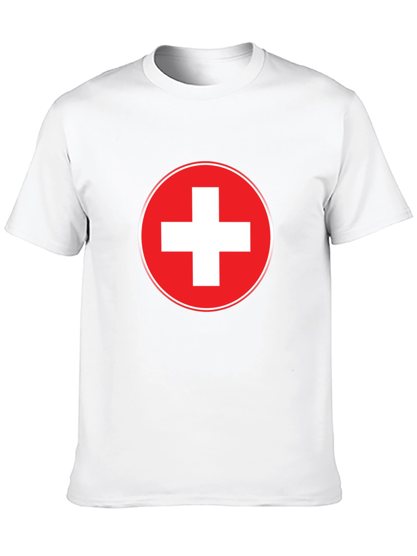 Swiss Flag T-Shirt - Red and White Cross Design