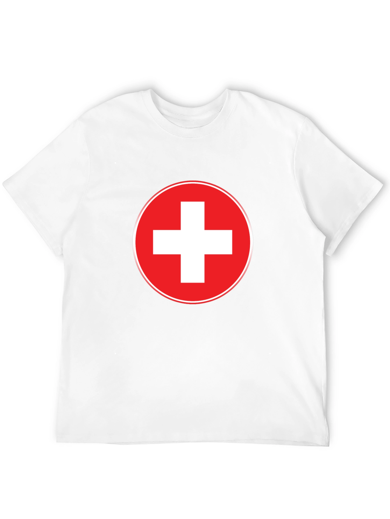 Swiss Flag T-Shirt - Red and White Cross Design