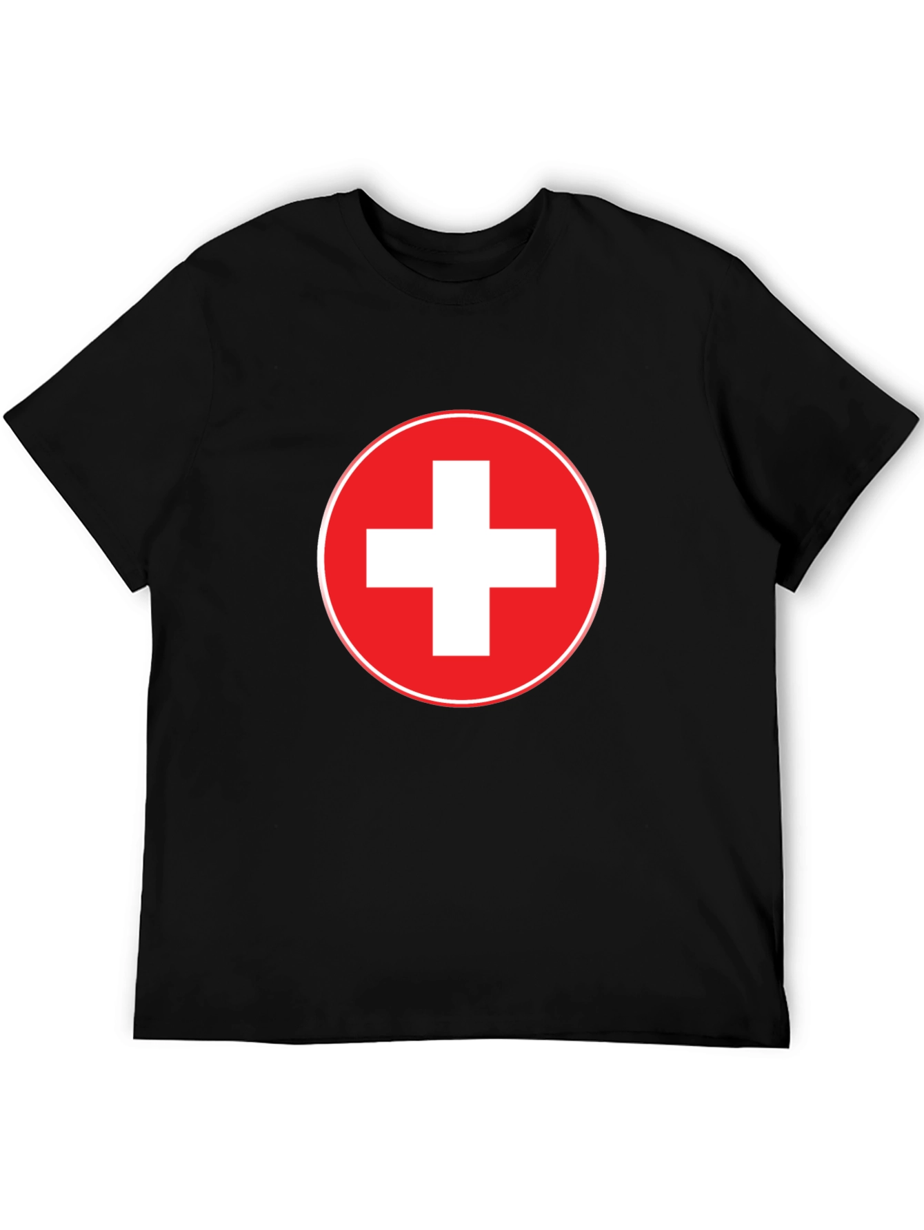 Swiss Flag T-Shirt - Red and White Cross Design