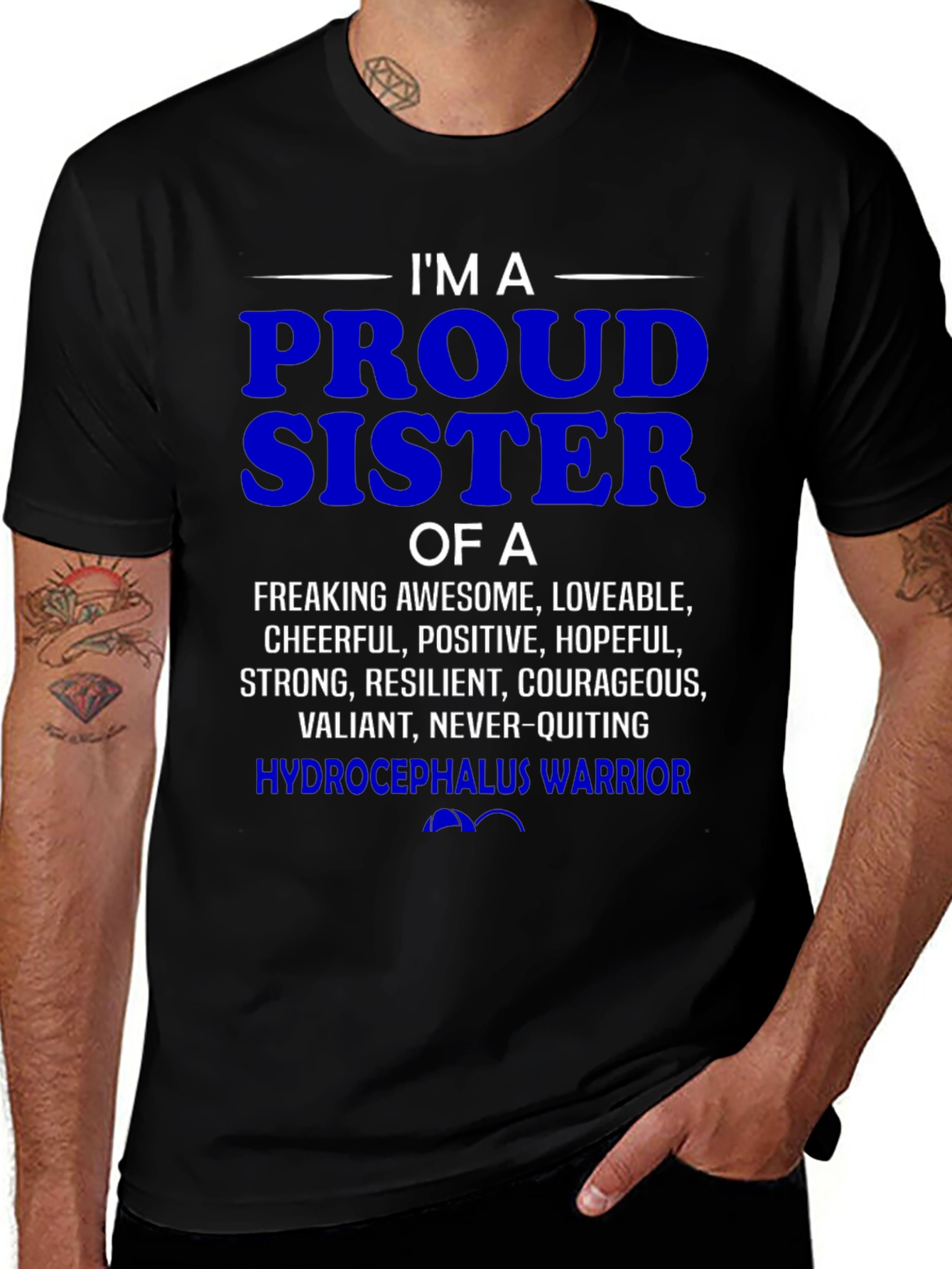 Proud Hydrocephalus Warrior Sister T-Shirt