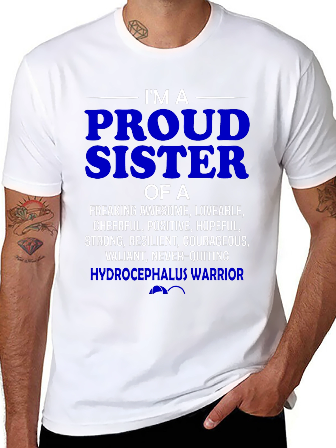 Proud Hydrocephalus Warrior Sister T-Shirt