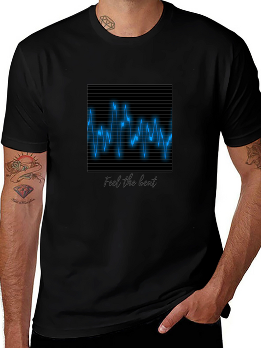 Black Feel the Beat Graphic Tee
