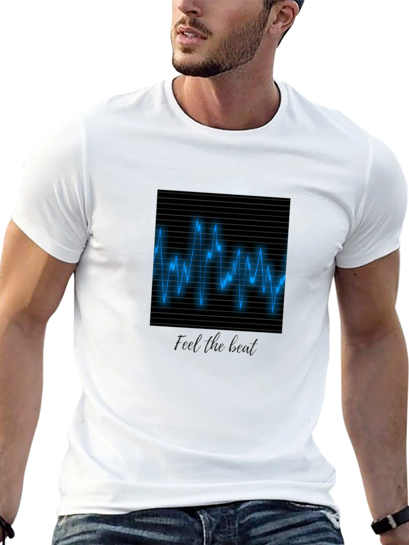 Black Feel the Beat Graphic Tee
