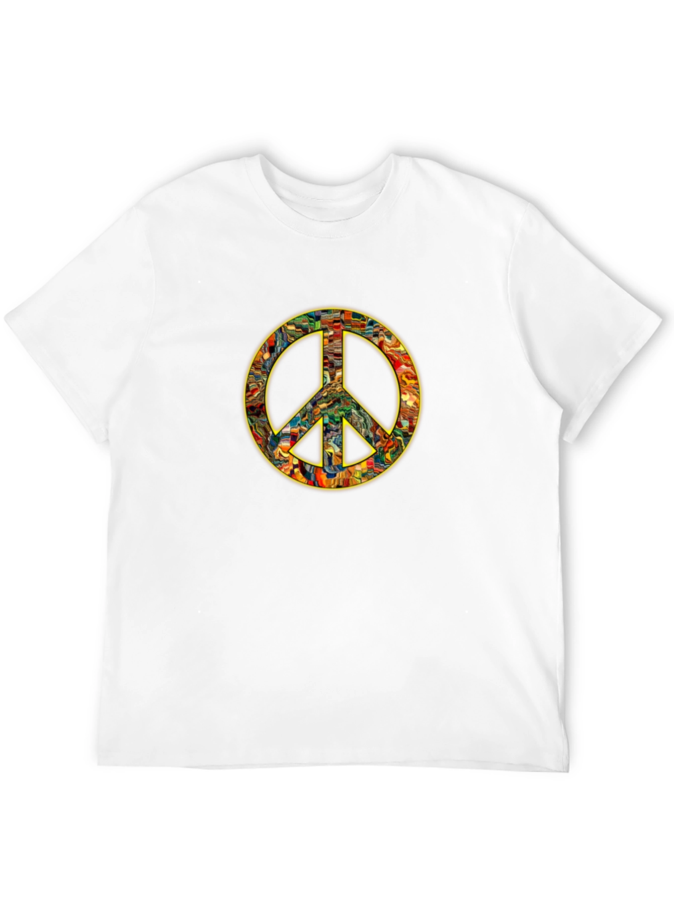 Peace Sign Graphic Black T-Shirt