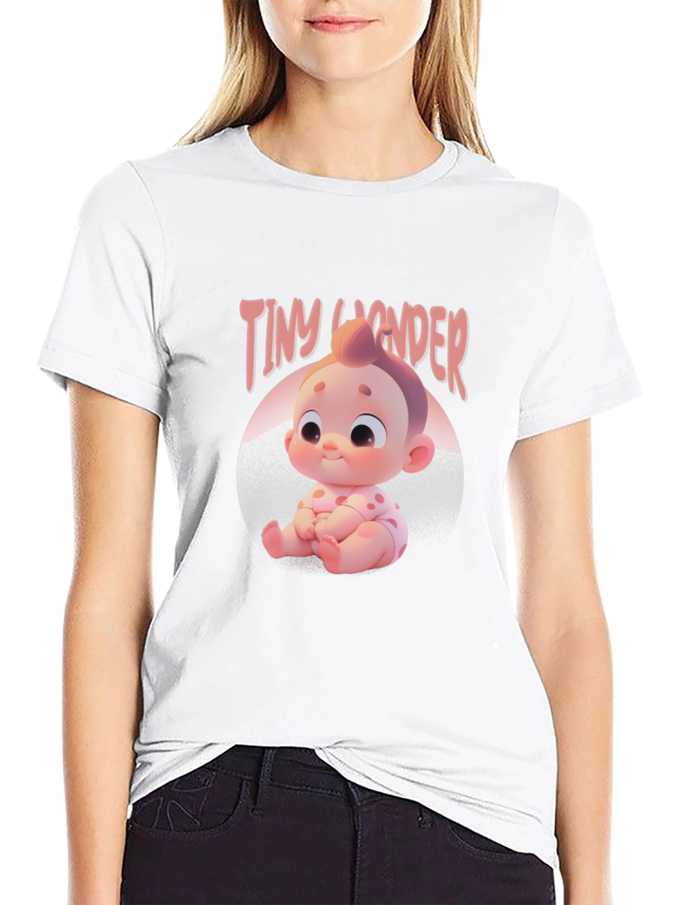 Tiny Wonder Baby Graphic Tee - Black Unisex Shirt