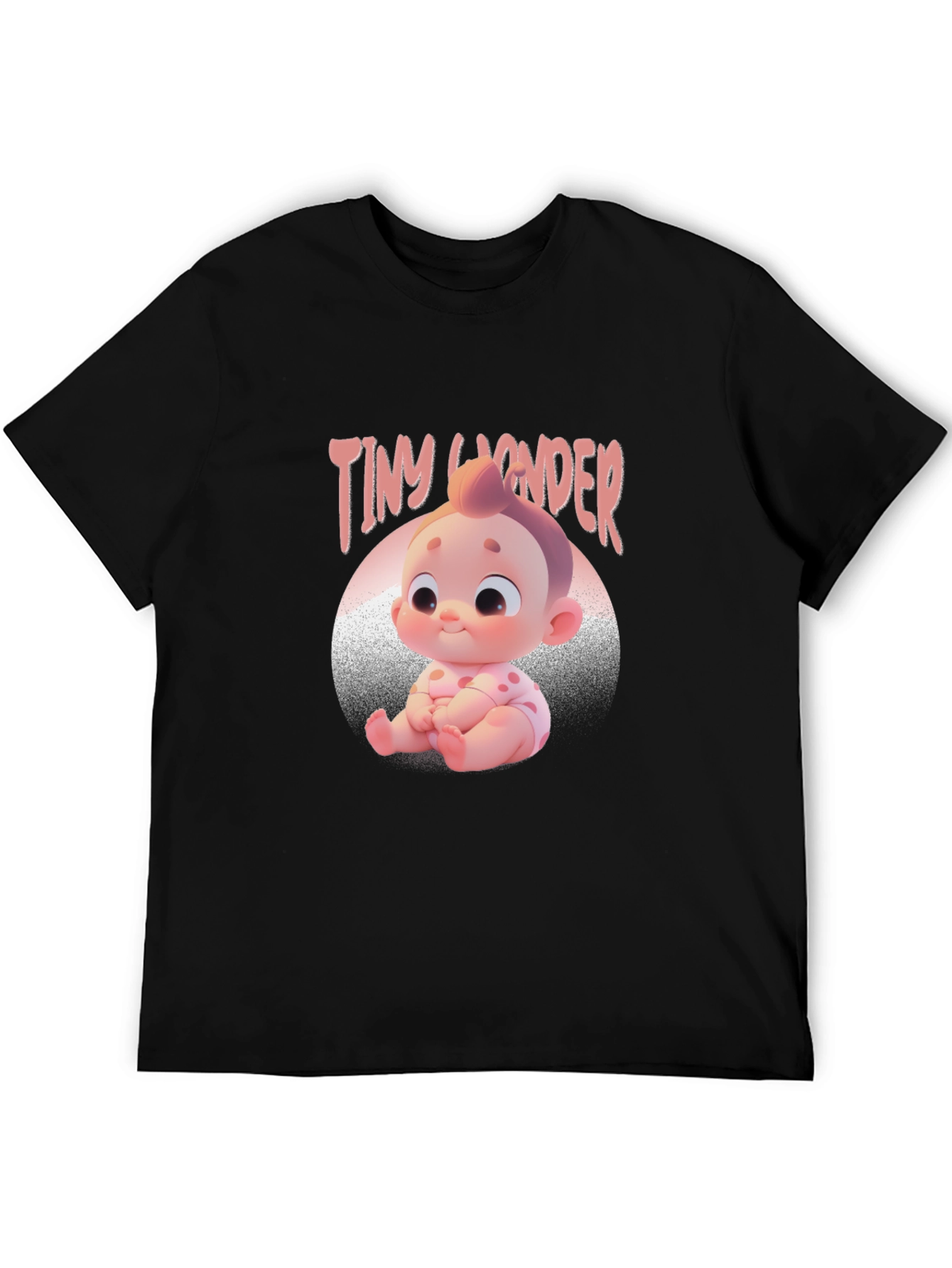 Tiny Wonder Baby Graphic Tee - Black Unisex Shirt