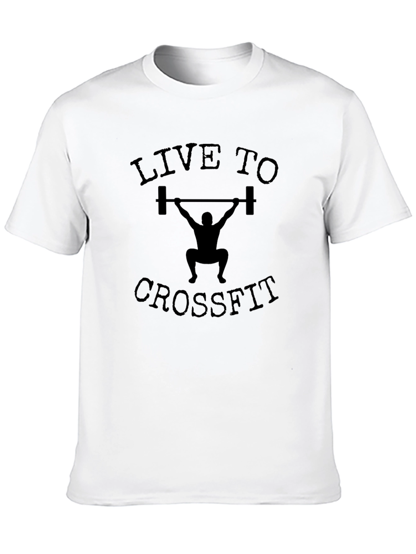 Live to Crossfit Black Graphic T-Shirt