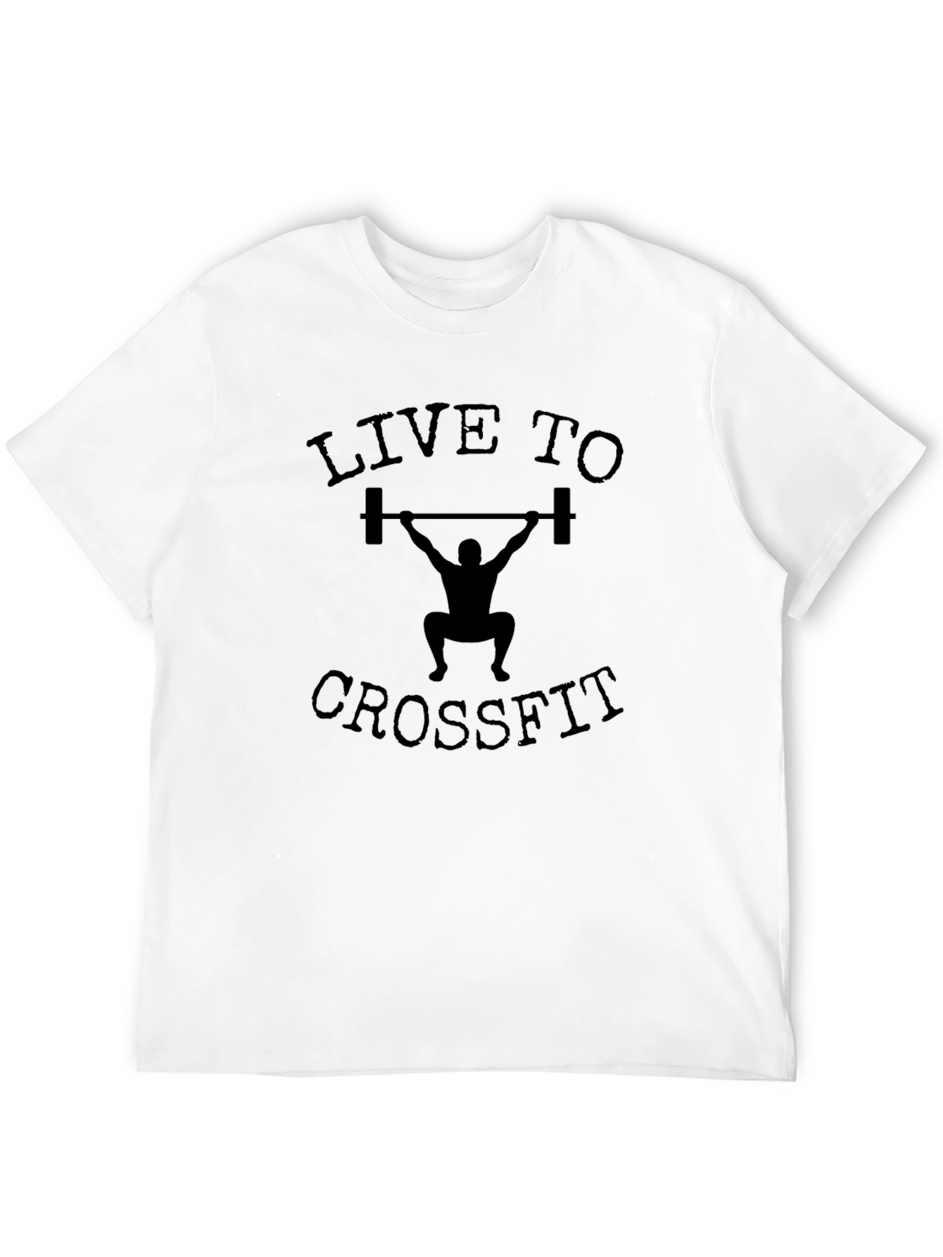 Live to Crossfit Black Graphic T-Shirt