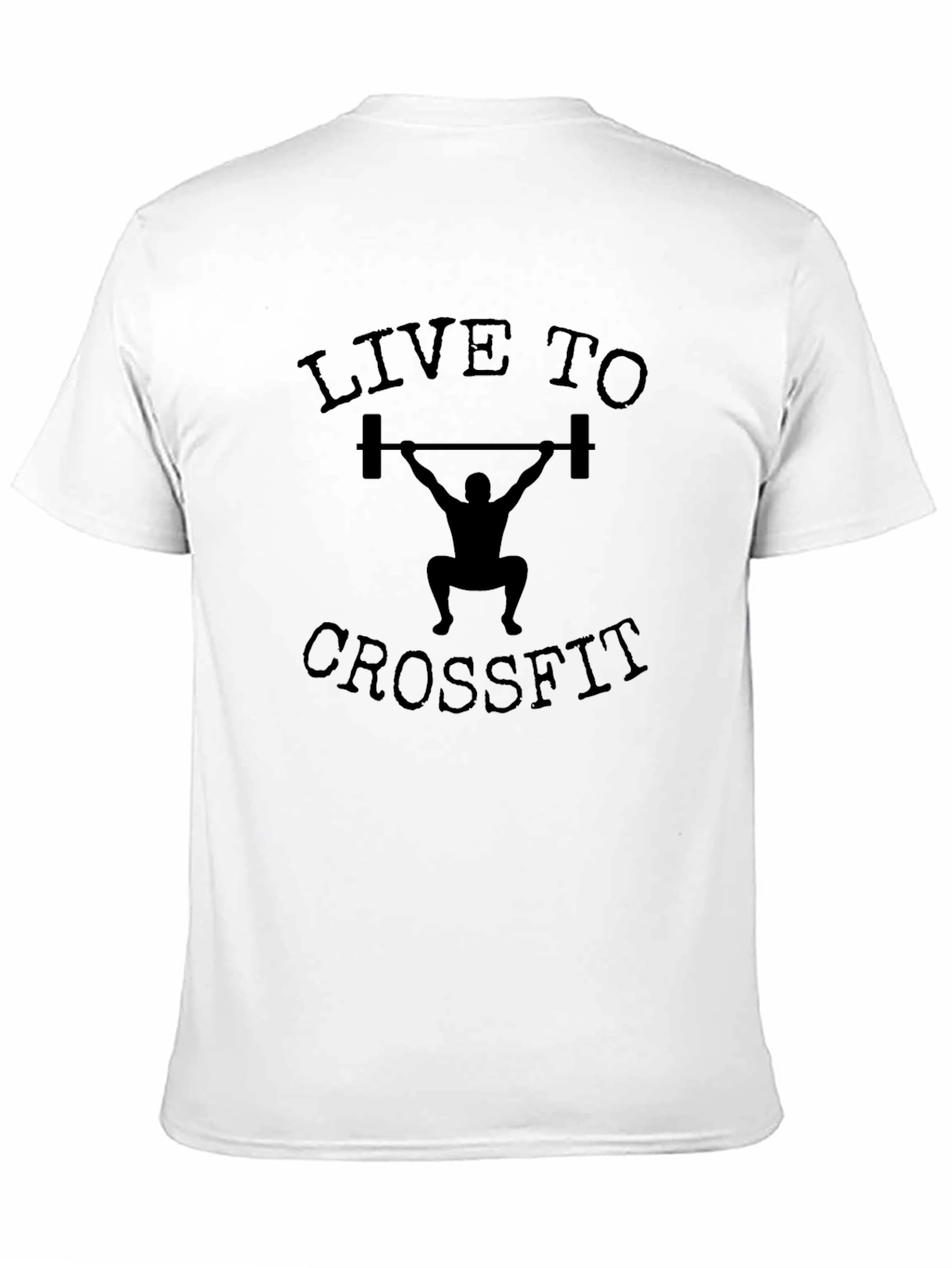 Live to Crossfit Black Graphic T-Shirt