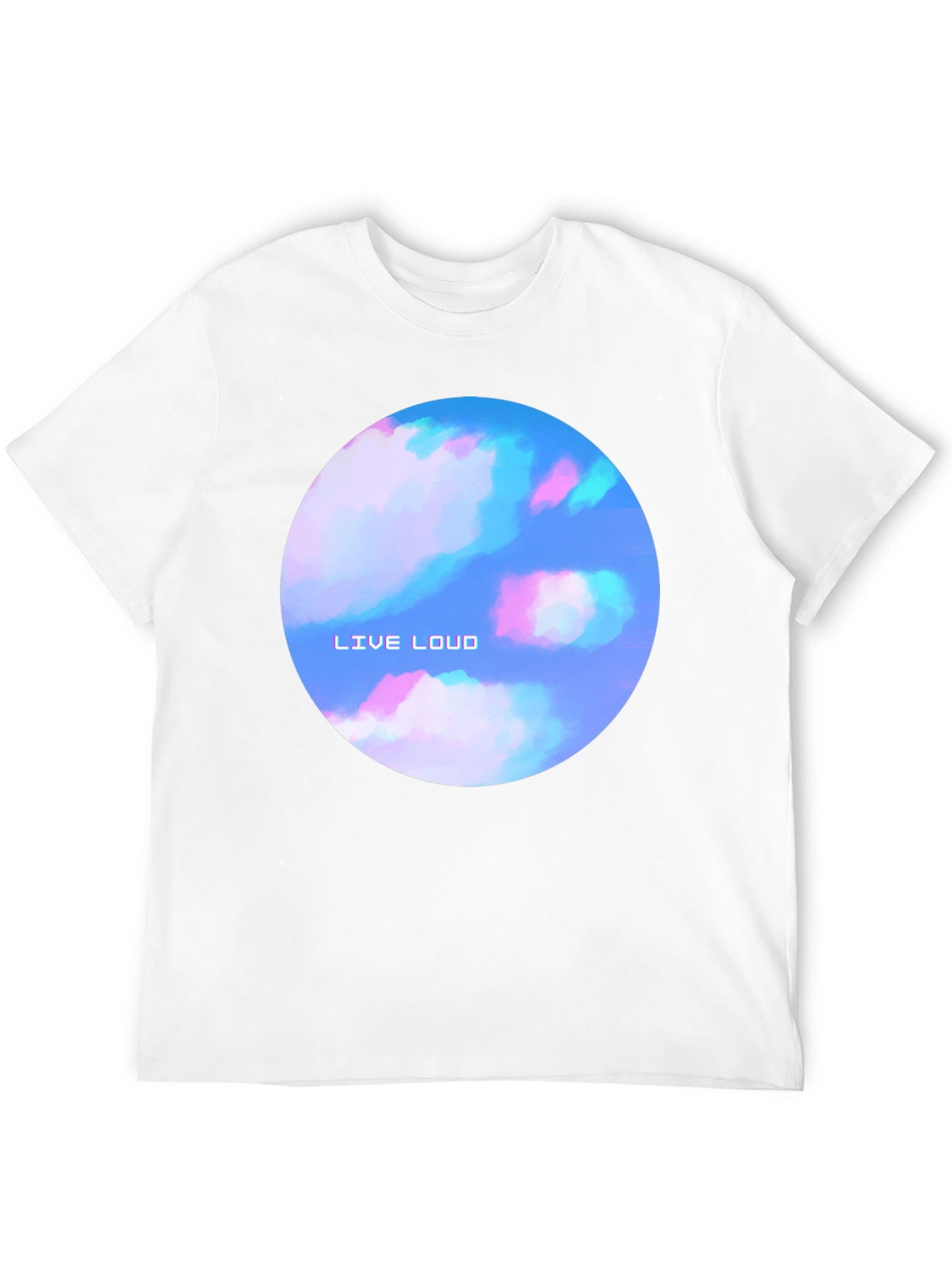 Live Loud Graphic Print Black T-Shirt