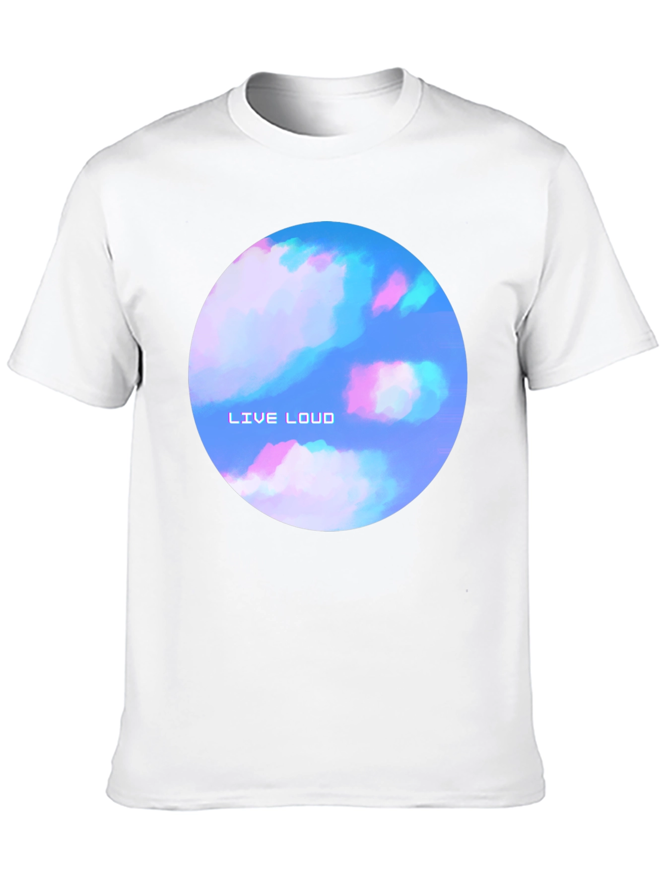 Live Loud Graphic Print Black T-Shirt