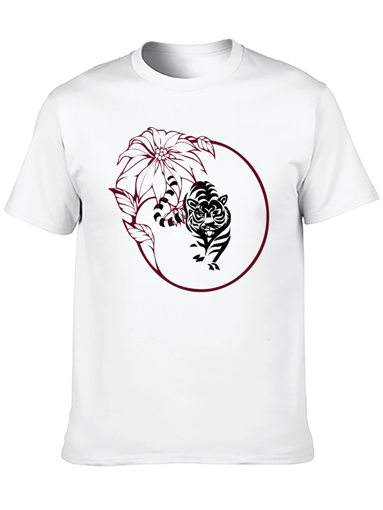 Tiger Flower Graphic Tee - Stylish & Unique