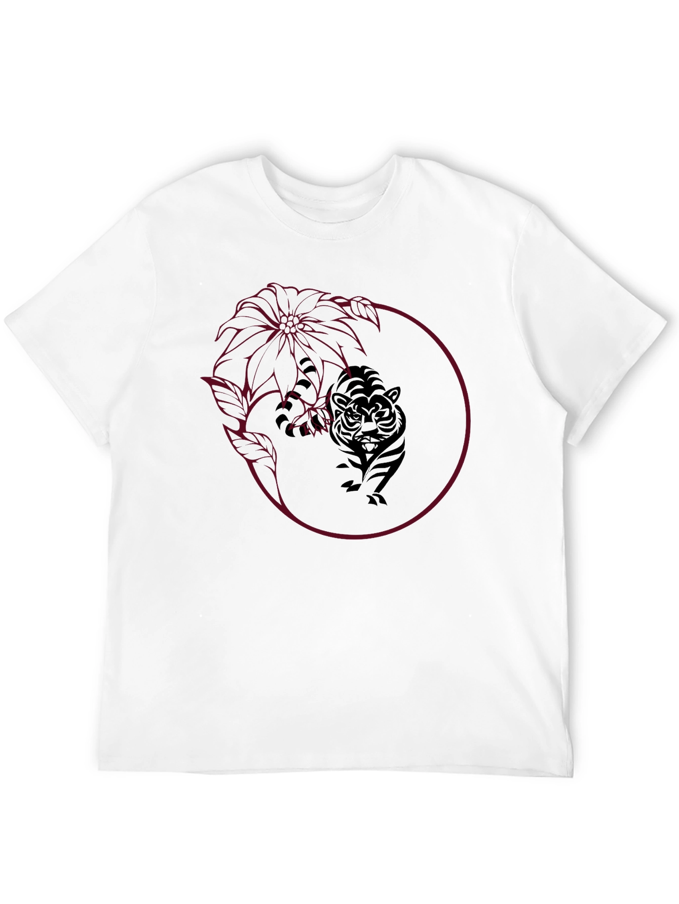 Tiger Flower Graphic Tee - Stylish & Unique
