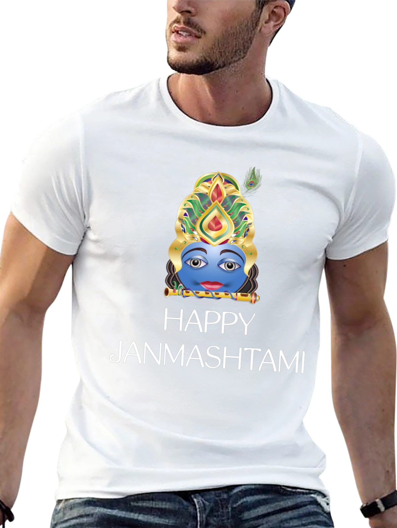 Happy Janmashtami T-Shirt Krishna Graphic Tee