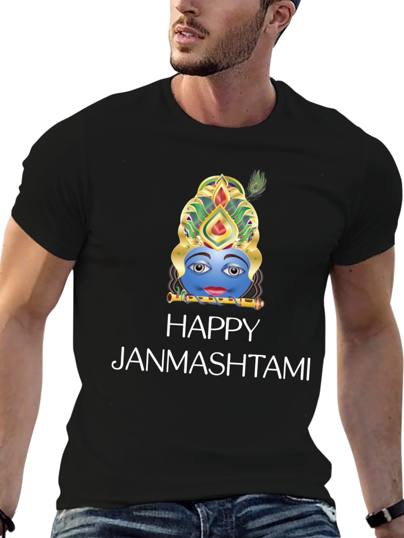 Happy Janmashtami T-Shirt Krishna Graphic Tee