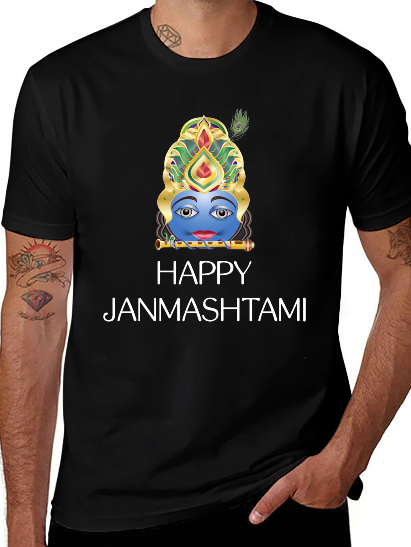 Happy Janmashtami T-Shirt Krishna Graphic Tee