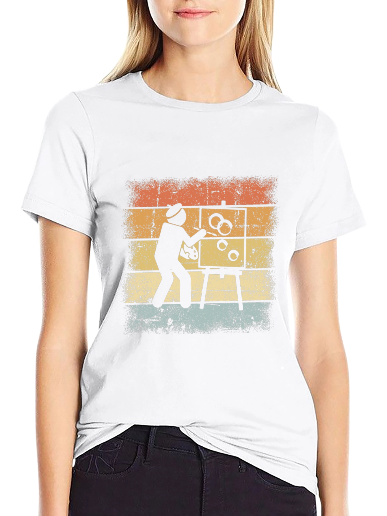 Retro Artist Painting T-Shirt