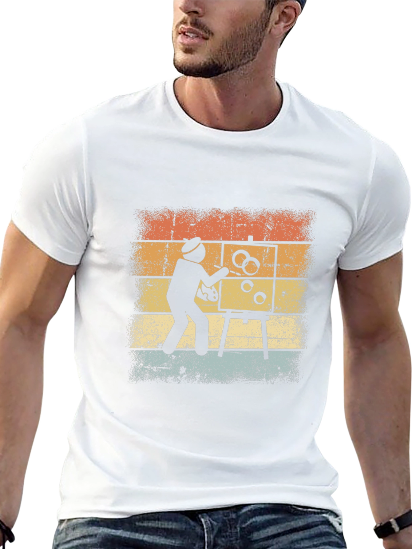 Retro Artist Painting T-Shirt