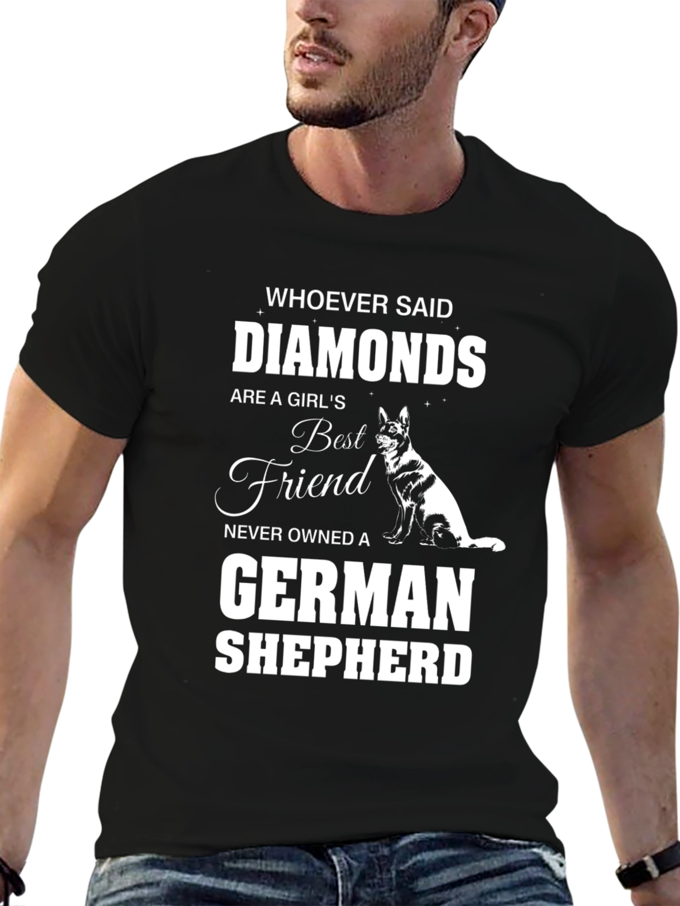 German Shepherd T-Shirt - Diamonds Best Friend