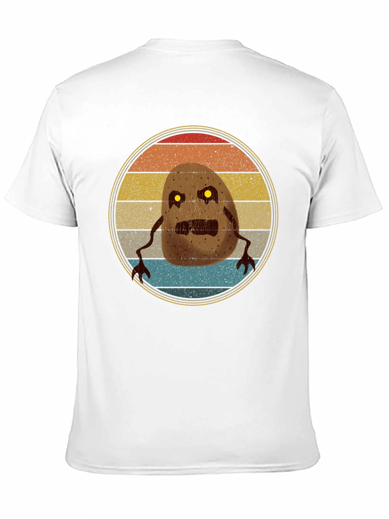 Retro Potato Monster Graphic T-Shirt