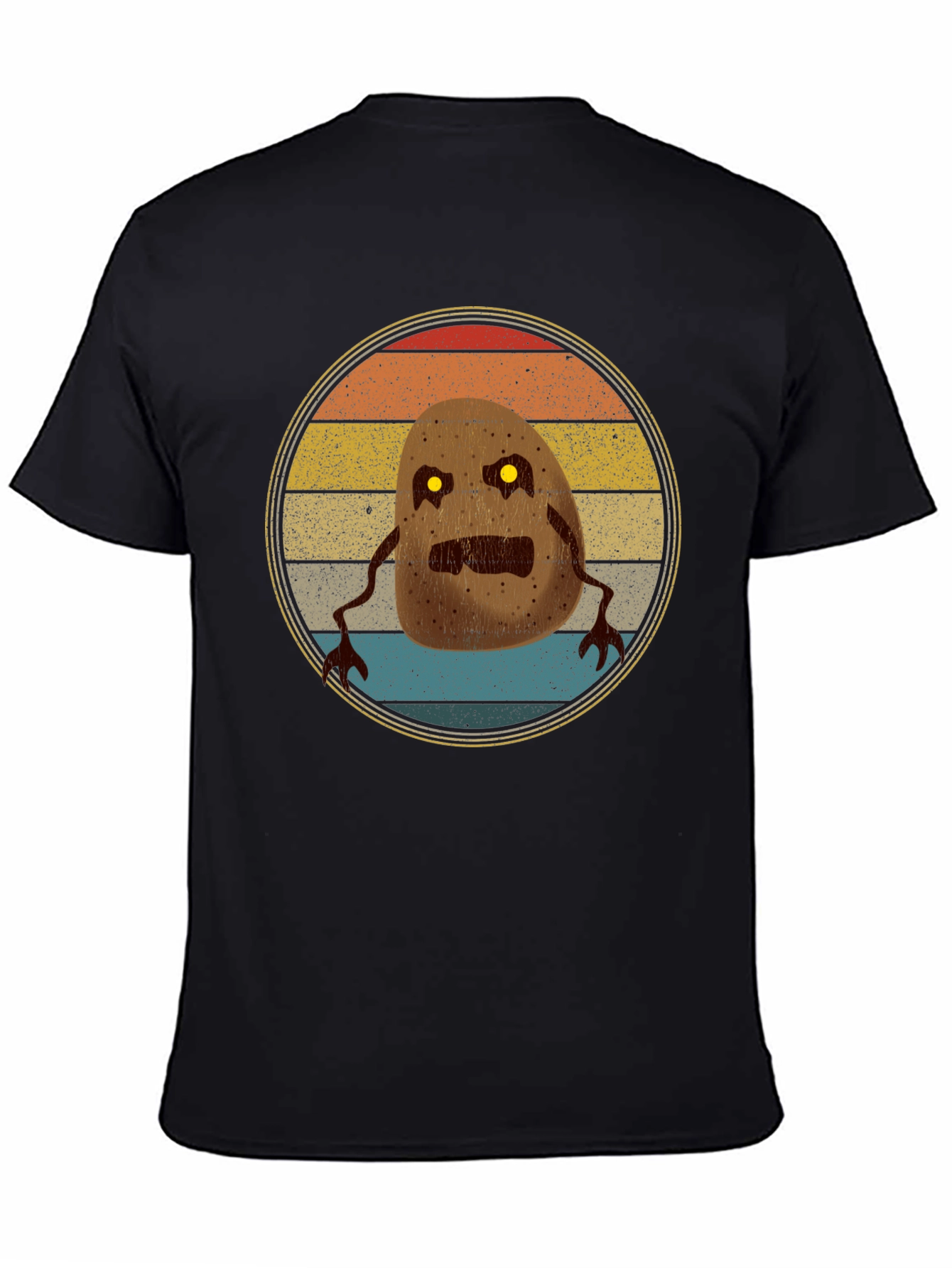 Retro Potato Monster Graphic T-Shirt