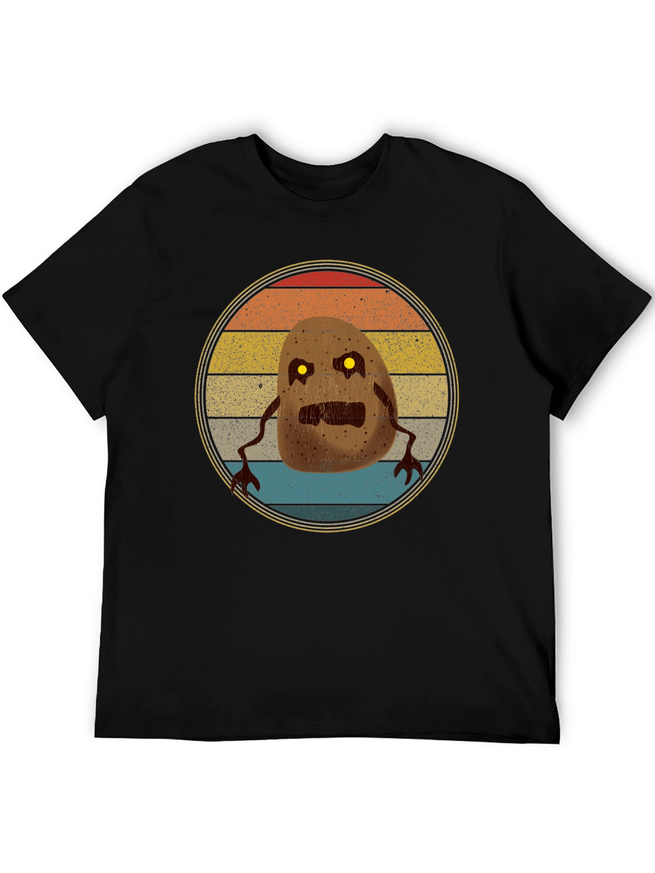 Retro Potato Monster Graphic T-Shirt