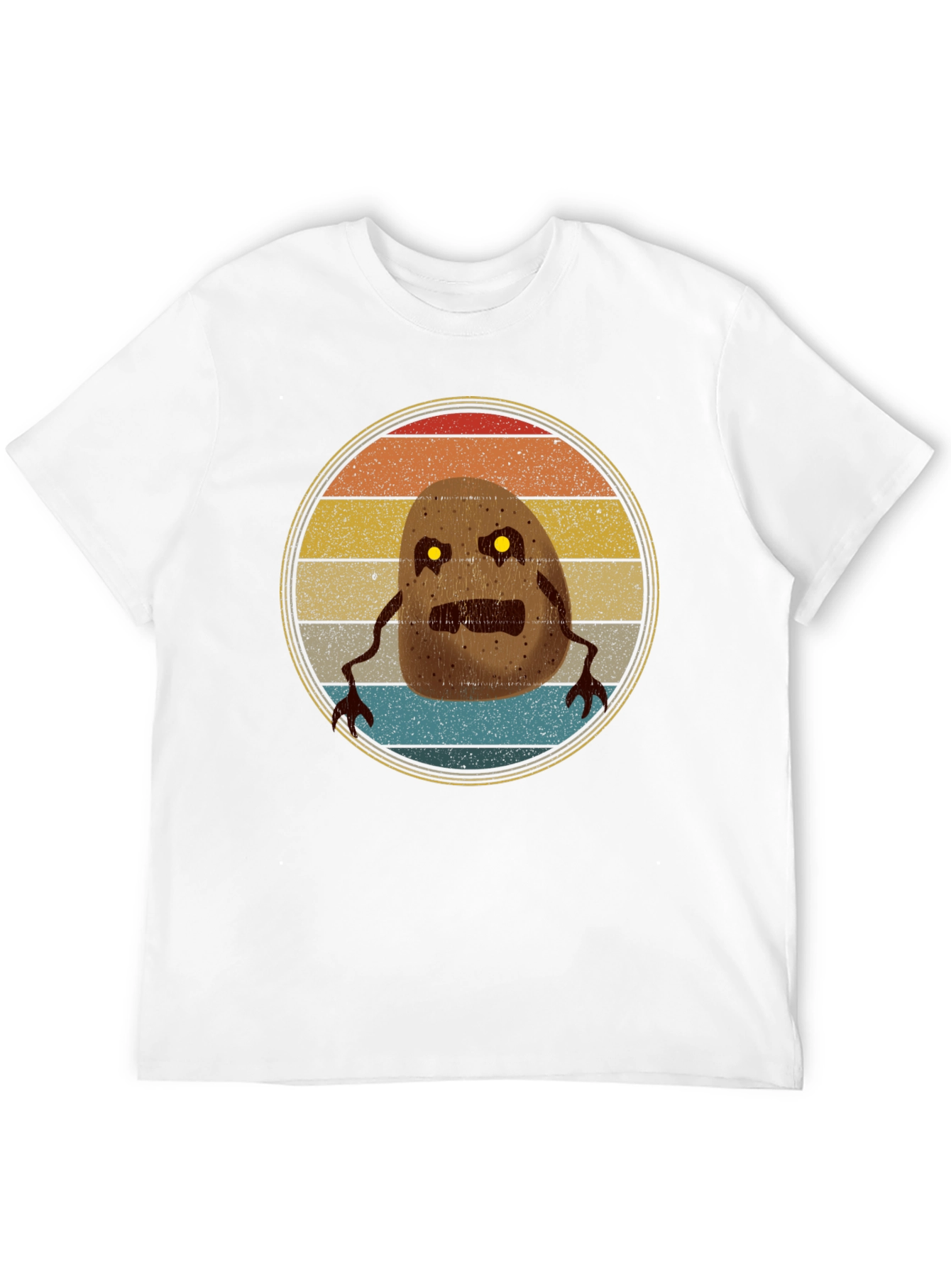 Retro Potato Monster Graphic T-Shirt