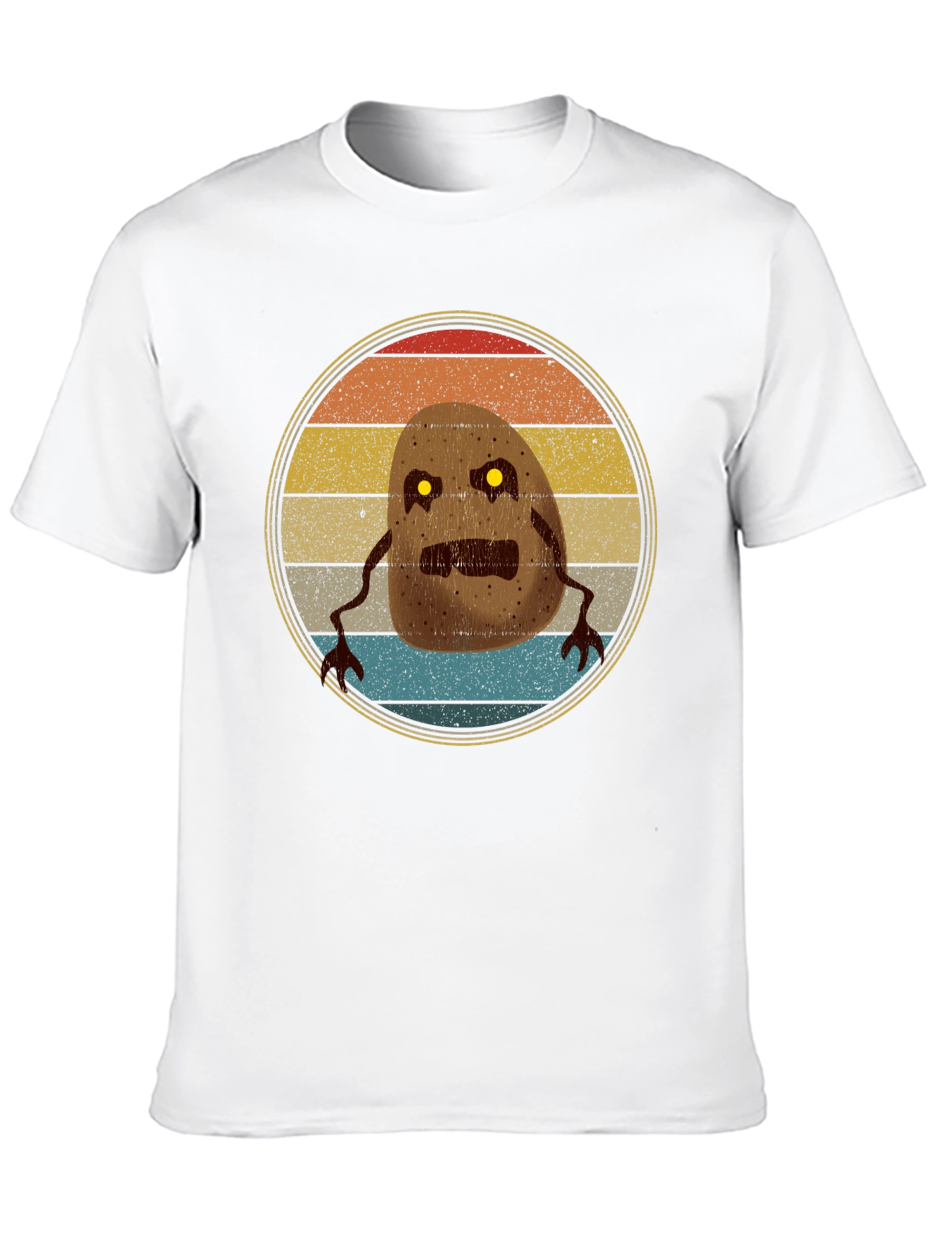 Retro Potato Monster Graphic T-Shirt