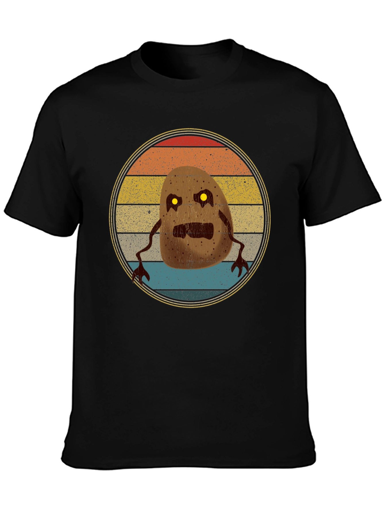 Retro Potato Monster Graphic T-Shirt