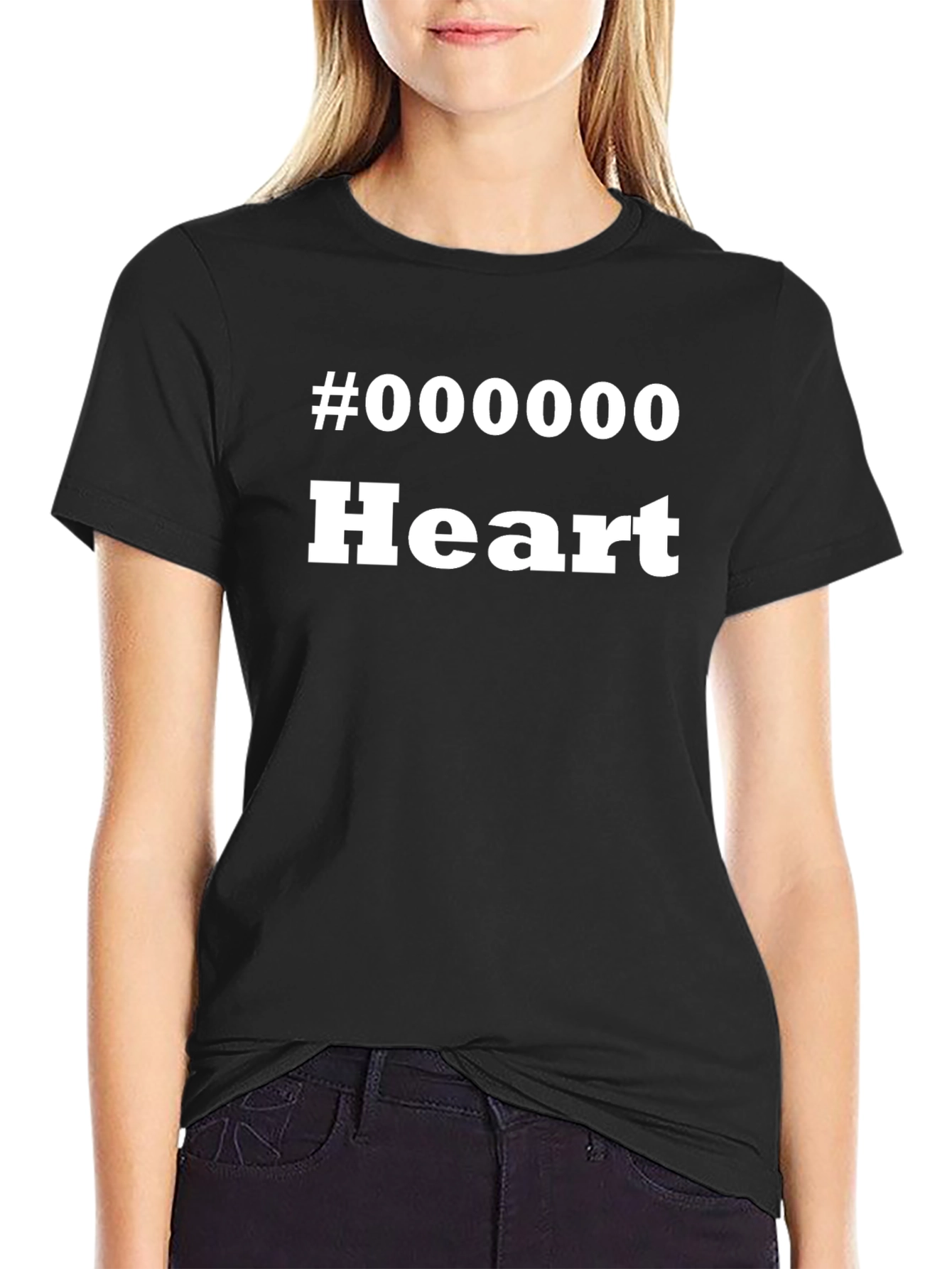 Black Heart T-Shirt: #000000 Graphic Tee