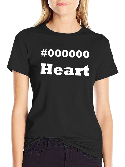 Black Heart T-Shirt: #000000 Graphic Tee